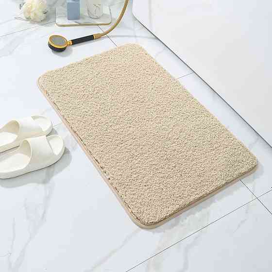 Коврик для ванной и душа коврик для ног в ванную,микрофибра атискользящий влаговпитывающий однотонный 50х80 см,beige Каменец-Подольский