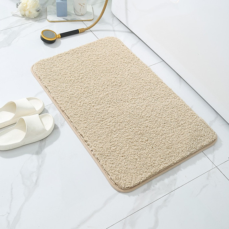 Коврик для ванной и душа коврик для ног в ванную,микрофибра атискользящий влаговпитывающий однотонный 50х80 см,beige Каменец-Подольский - изображение 2