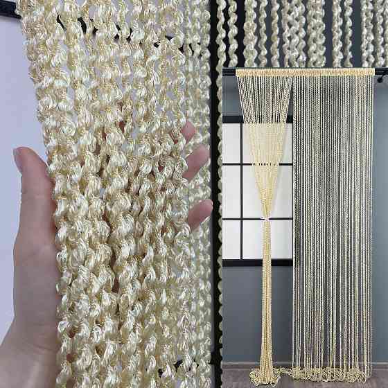 Шторы-нити спираль с люрексом Молочный 300х300см 1 шт (61-059) Киев