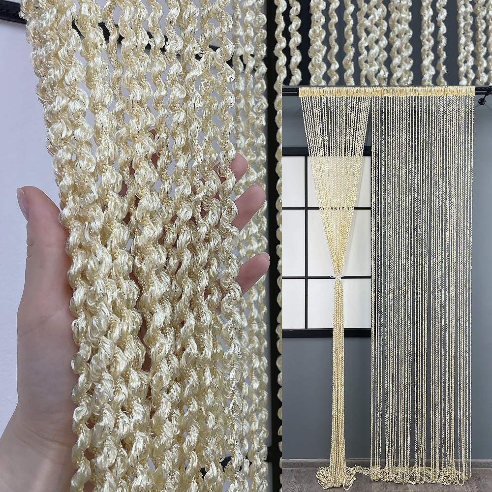 Штори-нитки спіраль з люрексом Молочний 300х300см 1 шт (61-059) Київ - фото 1