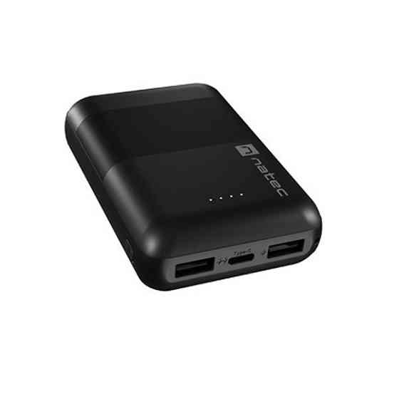УМБ Natec 10000mah Trevi Compact 2x USB-A + 1x USB -C Black чорна (NPB-1941) Киев