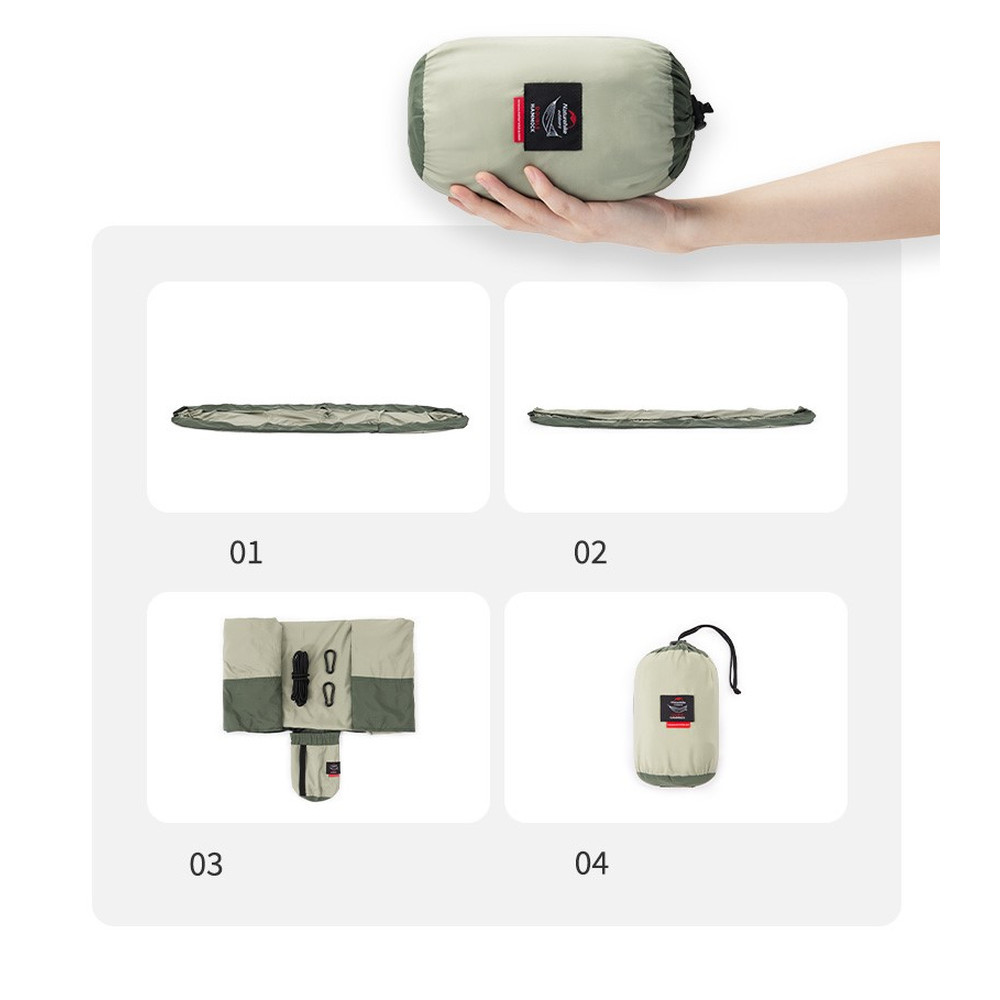 Гамак Naturehike одинарный NH21DC011, оливковый Ровно - изображение 6