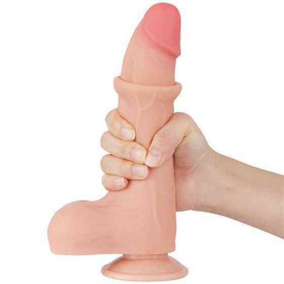 Фалоімітатор - Sliding-Skin Dual Layer Dong 8.5" Flesh Sex Aura Київ