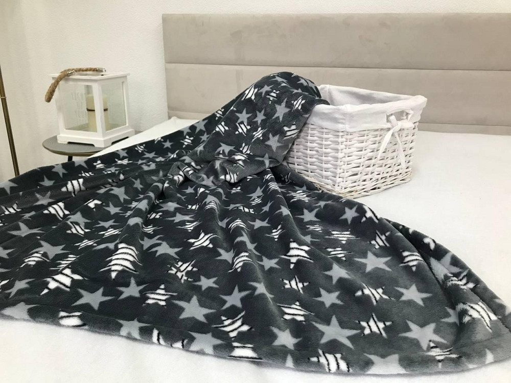 Ecotton Плед Ecotton дитячий 110х140 см із мікрофібри Well Soft сірий Зірки ( ) Коломия - фото 1