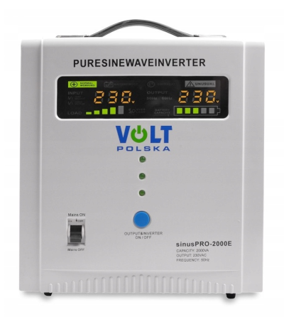 Гібридний інвертор ДБЖ Volt Polska SINUS PRO 2000 E 12/230V 1250/2000W (3SP092012E) Київ