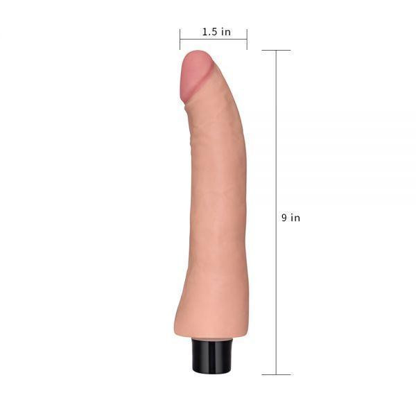 Вібратор з оригінальною формою вигину 9" Real Softee Sex Aura Київ - фото 6
