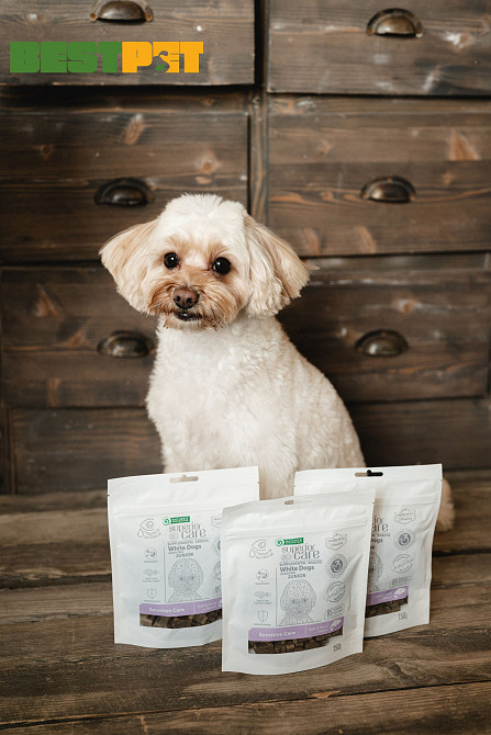 Nature's Protection Superior Care White Dogs Sensitive Care Беззернові ласощі для юніорів із білим забарвленням з чутливим травленням з лососем,  Киев - изображение 2