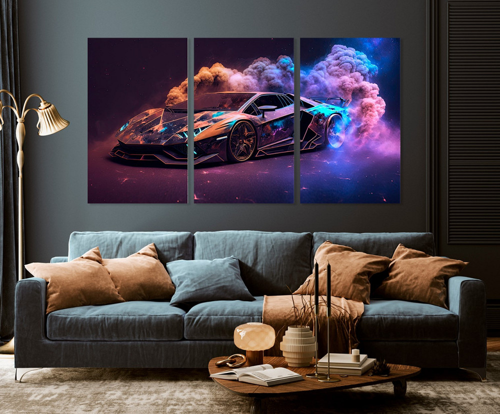 Модульна картина у вітальню/ спальню Машина ART-120_3A 70х130 см Київ - фото 3