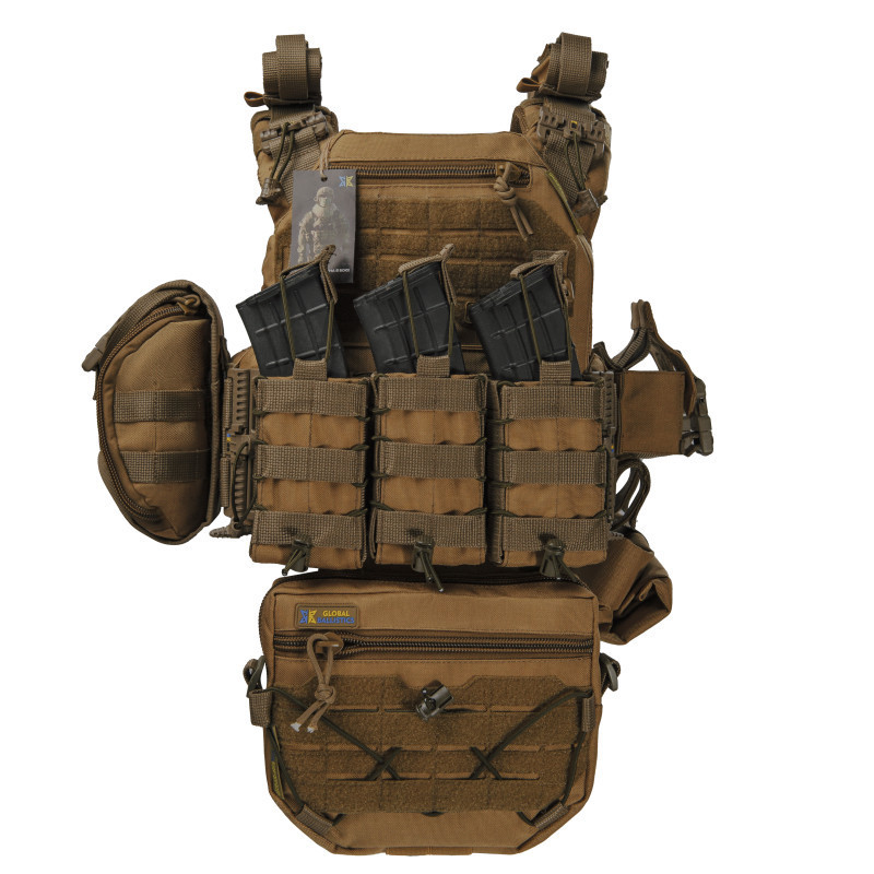 Плитоноска тактическая Warmor Gen.3 Pro Max с быстрым сбросом с подсумками (Койот) Винница - изображение 3