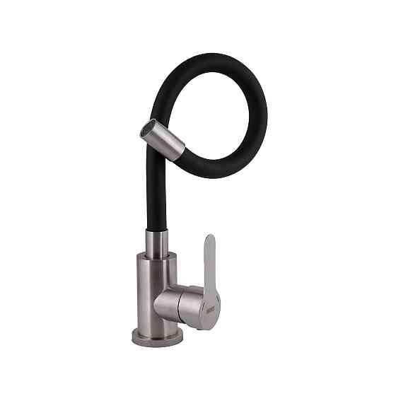 Смеситель для кухни Brinex Pure 015F3 с гибким изливом   Nickel/Black BRIPUR015F3NKB Киев