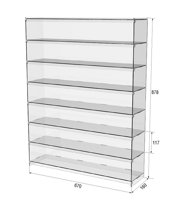Підставка вітрина EKOSTAR 7 полиць 670х160х878 Київ - фото 3
