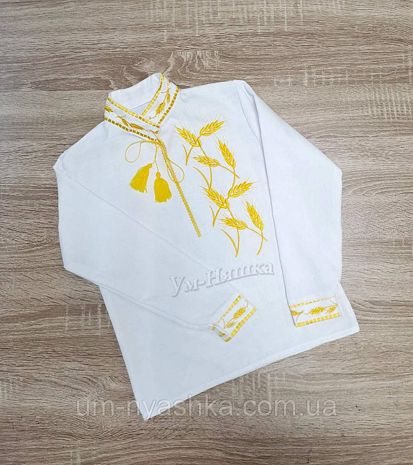 Хлопчача натуральна вишиванка "Колоски" 104-152 Кривий Ріг - фото 2