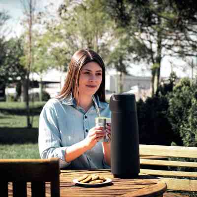 Термос Tramontina Exata 1,8 л з сифоном Чорний (61639/583) Вінниця