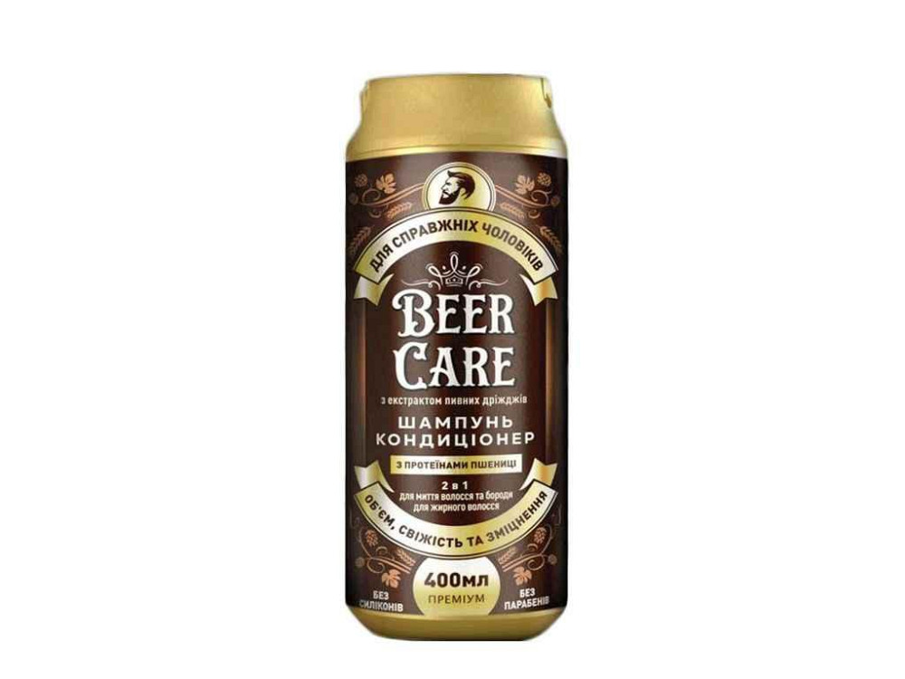 Шампунь-бальзам 400мл З ПРОТЕЇНАМИ ПШЕНИЦІ для жирн.волосся ТМ BEER CARE Киев - изображение 1