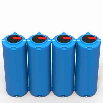 Ємність для води Вігер вертикальна харчова 1000 л вузька, кришка з клапаном синя (13231) Вінниця