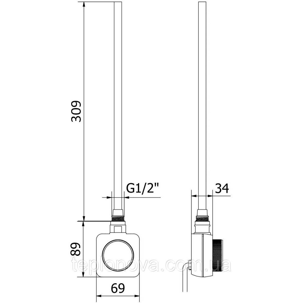 ТЕН для сушарки для рушників NAVIN Accorto 300 W білий з Wi-Fi Чернівці - фото 6