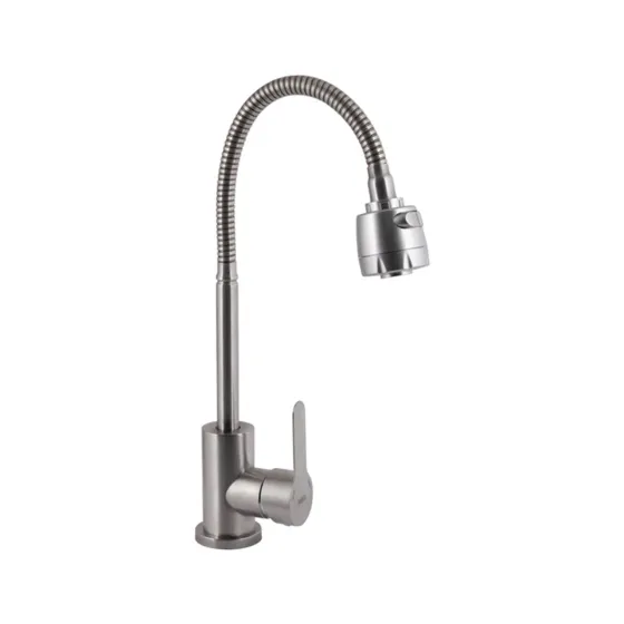 Смеситель для кухни Brinex Pure 015F41 с гибким изливом   Nickel BRIPUR015F41NKL Киев