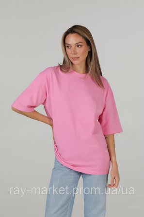 Футболка оверсайз RAY OVERSIZE женская розовая (U0104W-Pink) Киев