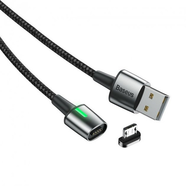 Магнітний кабель з наконечником Baseus Micro-USB CAMXC-E для заряджання та передавання даних (Чорний, 2м) Николаев - изображение 1