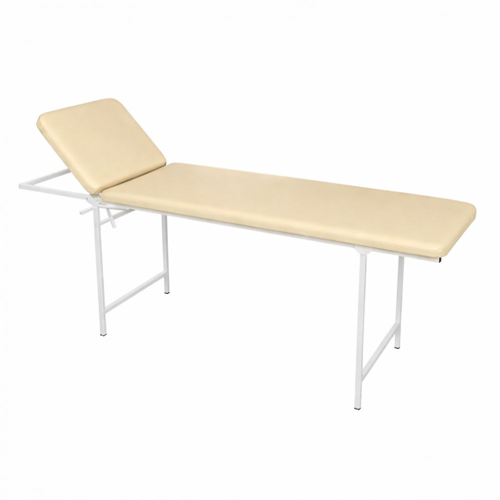 Массажный стол-кушетка UK20 Стационарная, 70 см, белые ножки Бежевый Киев - изображение 1