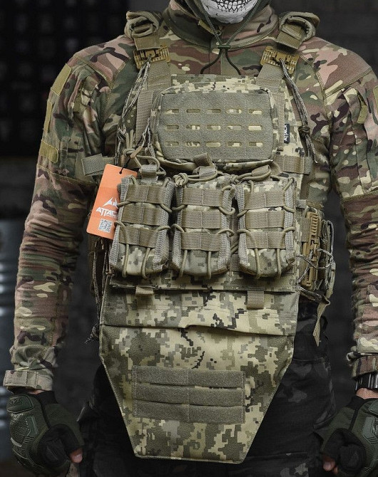 Плитоноска з напашником і підсумками піксель швидке скидання Одеса - фото 1