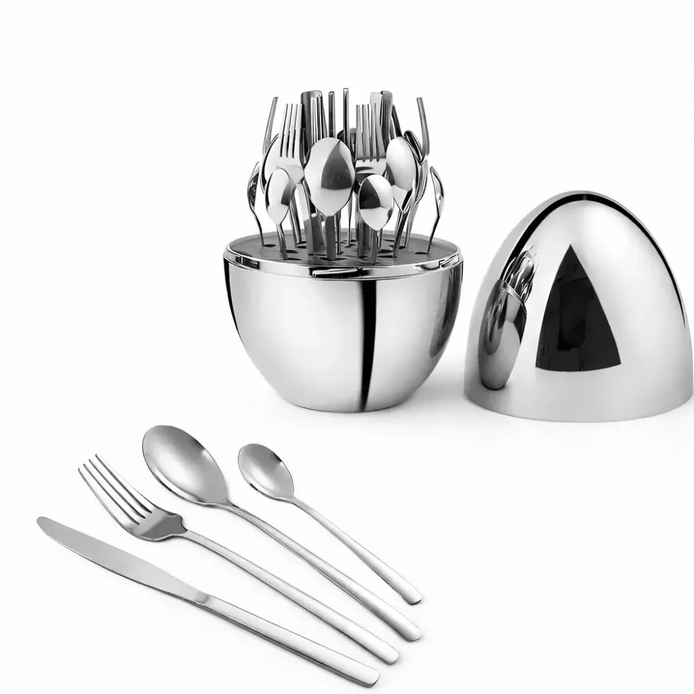 Столовые приборы из нержавеющей стали EGG 24 шт Silver Коломия - фото 1