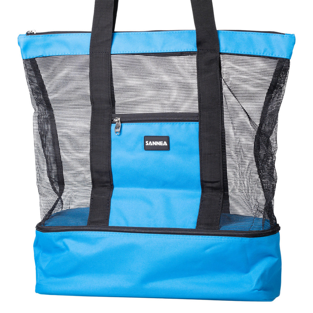 Пляжна сумка холодильник, термосумка на 2 відділення для природи та пікніка 47×15×48 (см) Блакитний HP-14-25BL Київ - фото 4