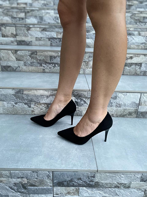 Comer Туфлі жіночі COMER чорні еко-замша висота каблука 8см розмір 39 ( ) Коломыя - изображение 7