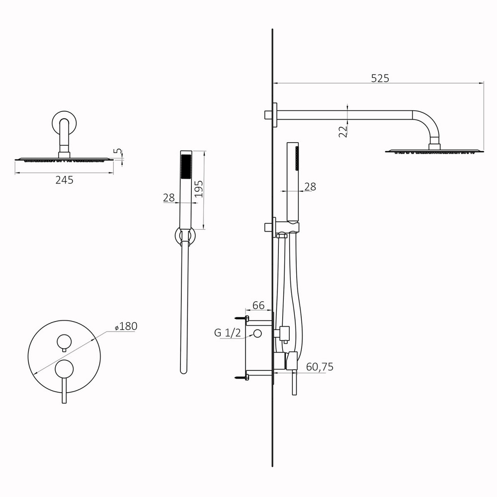 Душова система Globus Lux LAZER Pro GLPR-205-00-SMART (000028925) Київ - фото 2