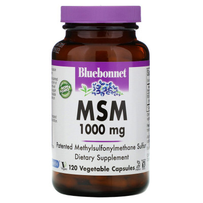 Витаминно-минеральный комплекс Bluebonnet Nutrition МСМ 1000 мг, MSM, 120 вегетарианских капсул (BLB0960) Винница - изображение 1