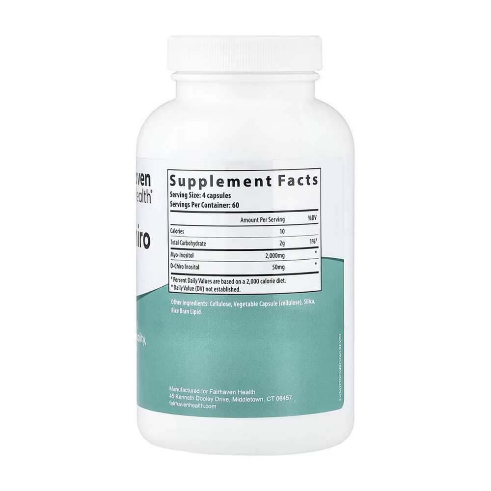 Мио-инозитол и D-хиро инозитол Fairhaven Health Myo + D-Chiro Inositol - 240 капс Киев - изображение 2