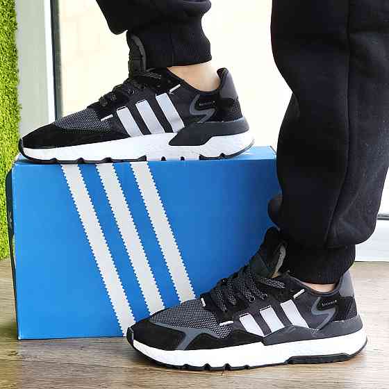 Літні Кросівки Adidas Jogger Сіточка Чорні Адідас Бігові Легкі (розміри: 41,42,43,44,45) Відеовідвід Дніпро