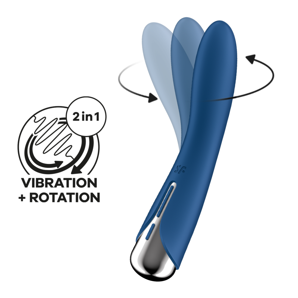 Вибратор с ротацией Spinning Vibe 1 синий Satisfyer (Германия) Sex Aura Киев - изображение 1