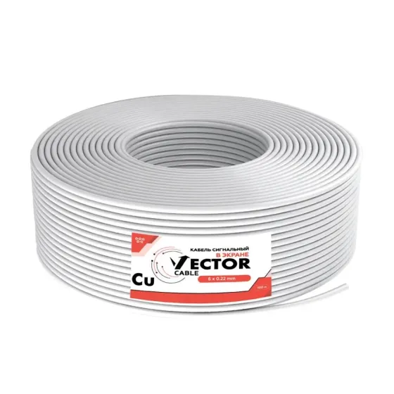 Кабель сигнальний Vector 6х0.22 Cu екран 100m (35-00022) Київ