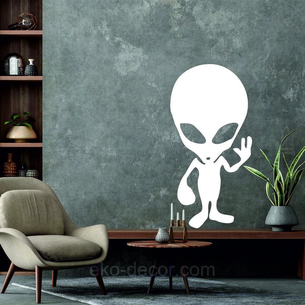 Декоративное настенное Панно «НЛО», Декор на стену 50*24 см, Белый Киев - изображение 3