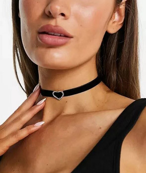 Чокер жіночий оксамитовий Серце Київ - фото 1