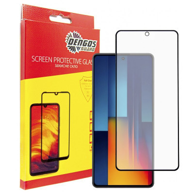 Стекло защитное Dengos Full Glue POCO M6 Pro (black) (TGFG-360) Винница - изображение 1
