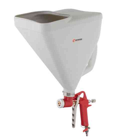 Розпилювач штукатурний пневматичний, форсунки: 4, 6, 8 мм, верхній пластиковий бачок, 9000 мл, 3-6 атм INTERTOOL PT-0403 Киев