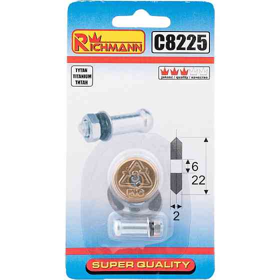 Ролик для плиткореза титановый Richmann 22x6x2 мм (C8225) Коломыя