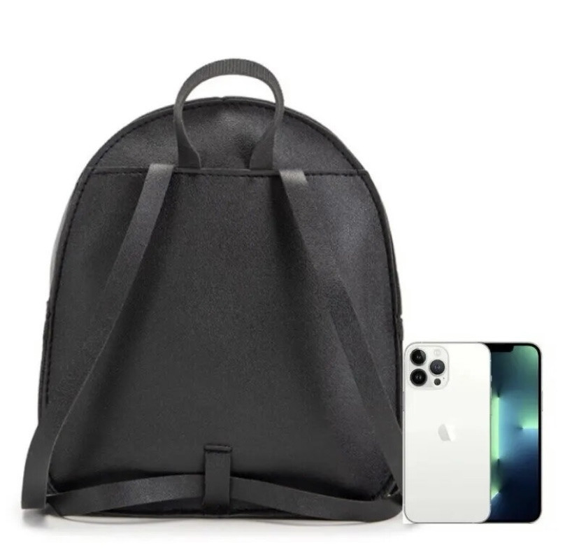 Маленькая женская сумочка через плече, сумочка для девочек, черный,  - размер сумки 21*18*8 см, 2 кармана Киев - изображение 4