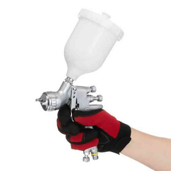 Фарбопульт пневматичний LVMP, професійний, форсунка: 1,4 мм, верхній пластиковий бачок: 600 мл, 2 бар, STORM INTERTOOL PT-0115 Київ