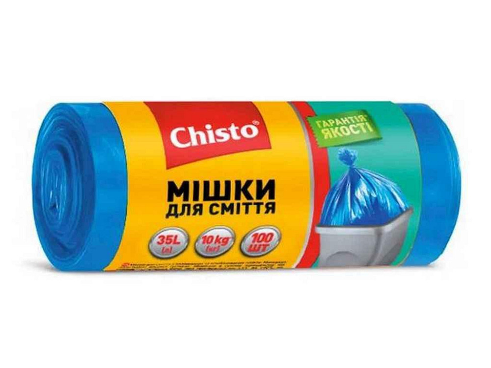 Пакети д/сміття міцні 35лх100шт ТМ Chisto Київ - фото 1