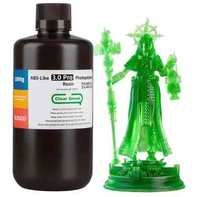 Фотополімерна смола ELEGOO Resin, ABS-like 3.0 pro 1кг, transparent green (50.103.0254) Вінниця