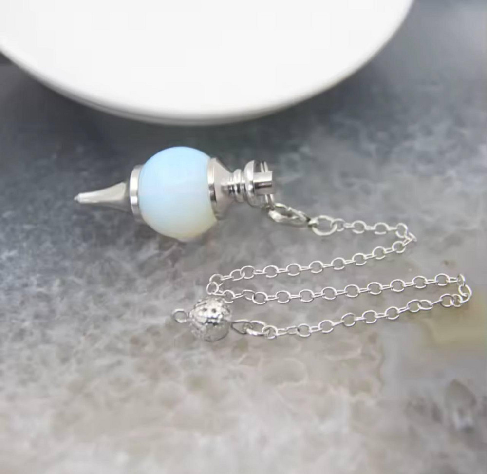 Кулон маятник з натурального опалу,підвіска для балансування чакр з опалу, маятник для діагностики т Київ - фото 1