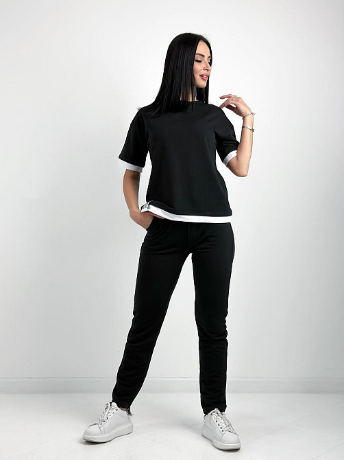 Летний трикотажный костюм-двойка 