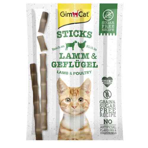 Ласощі GimCat для котів палички з ягням та куркою 4 шт по 5 г Київ