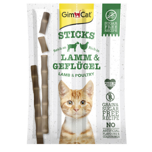 Ласощі GimCat для котів палички з ягням та куркою 4 шт по 5 г Київ - фото 1