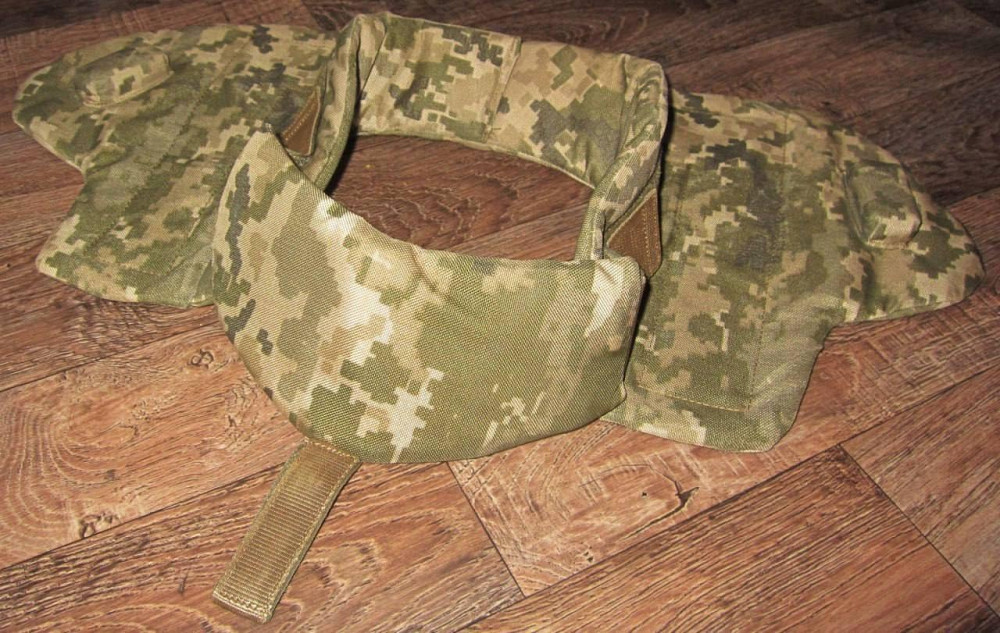 Тактический комплект защиты плитоноска + защита шеи + боковые плиты 0.6 кг Корсар Темп 3000 4 класс (Пиксель) Винница - изображение 4