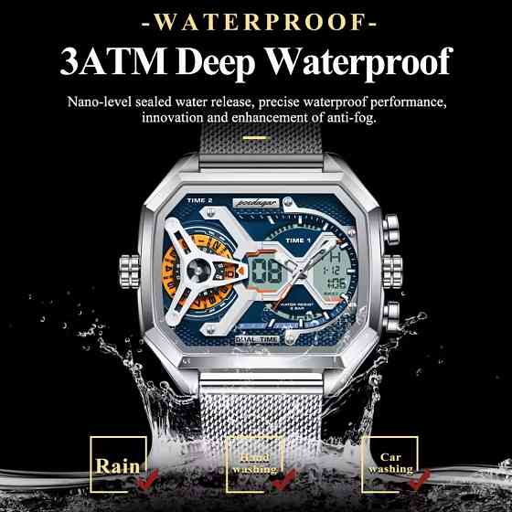 Часы мужские тактические Poedagar Reactor Серебристый Винница