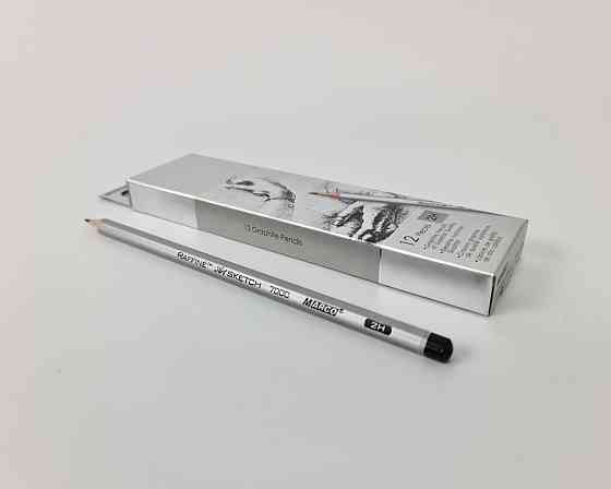 Олівець простий набір 12 шт. Марко No7000-2H raffine (1 пачка) Харків